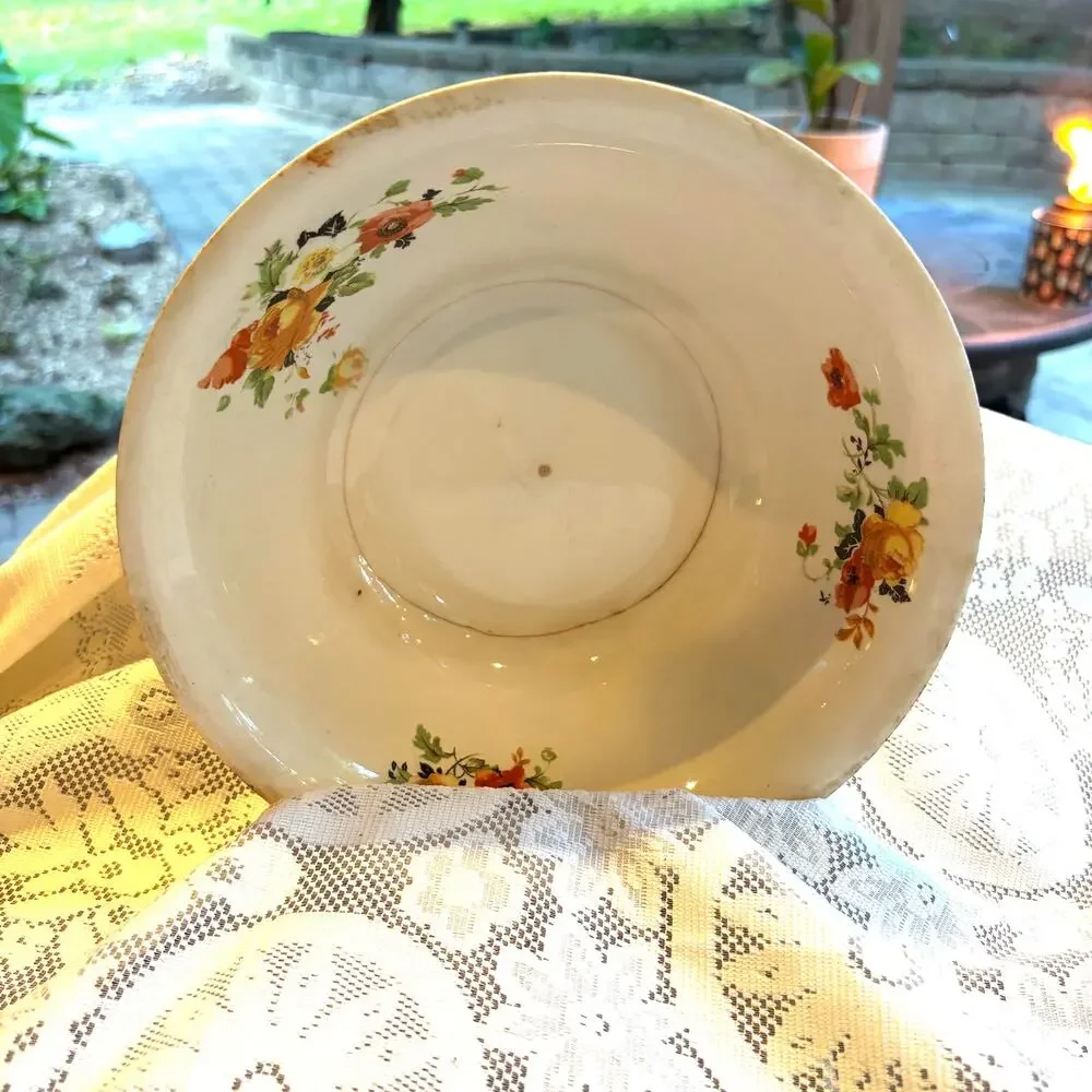 Homer Laughlin Floral Pattern China Serving Bowl Decoration Piece